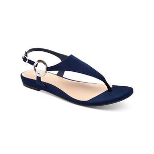 ALFANI Womens Navy Slingback Adjustable Hayyden Round Toe Thong Sandals 5 M